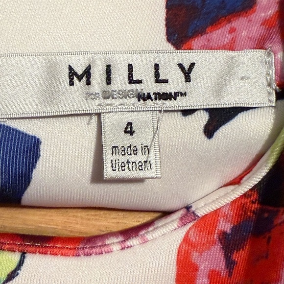 Milly Floral Print Fit and Flare Skater Dress Women’s Size 4, Colorful, Pockets - Picture 11 of 12